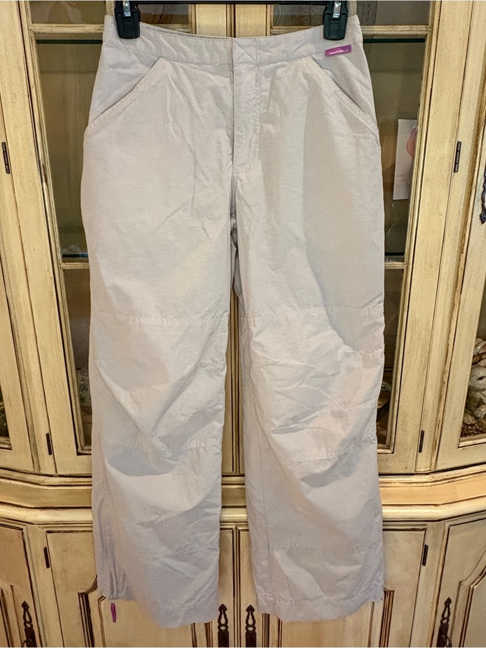 American Girl Light Gray Cotton Blend Cargo Pants